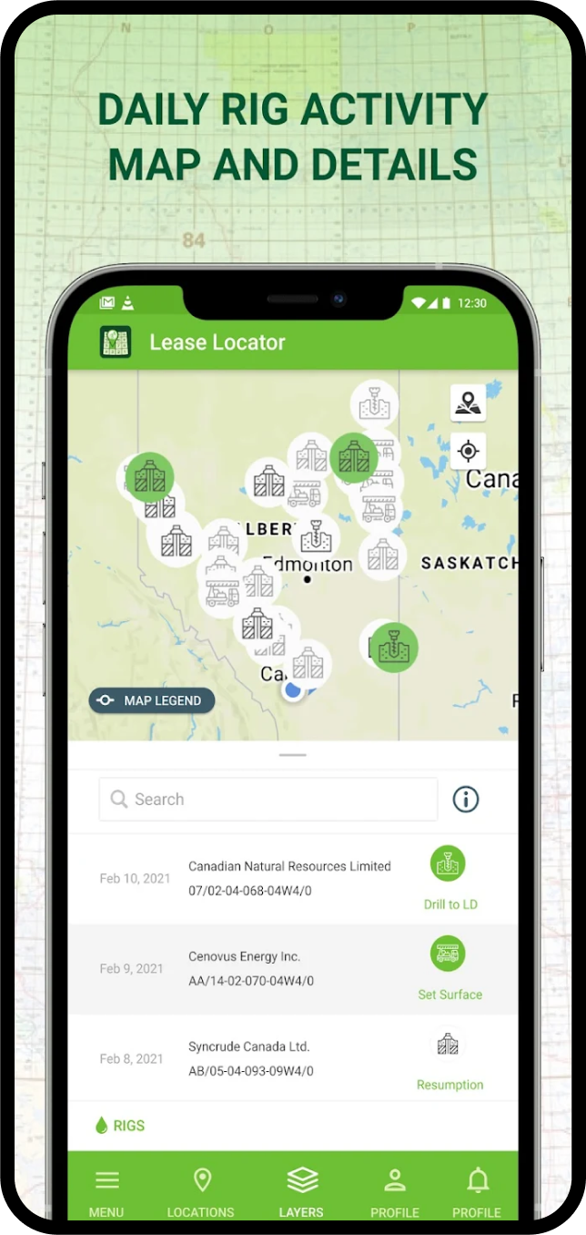 Lease Locater Oilfield